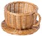 Wicker Saucer Coffee Mug Cup Decorative Gift Basket Desk Organizer